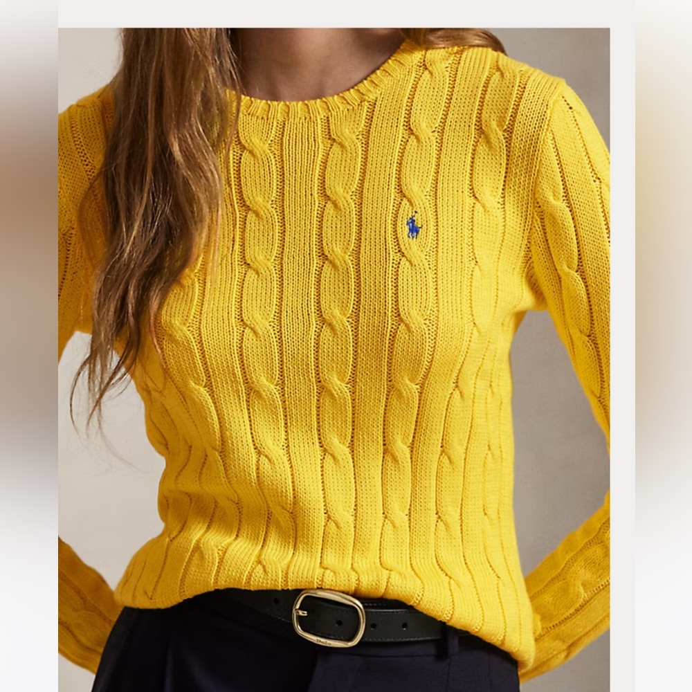 Ralph Lauren Yellow Cable Knit Sweater